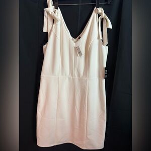 Express Cream Textured Dress